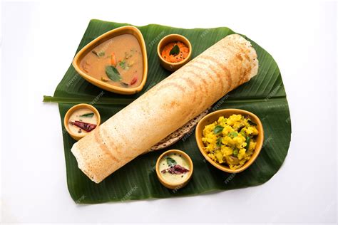 Premium Photo | Masala dosa is a South Indian meal served with sambhar ...