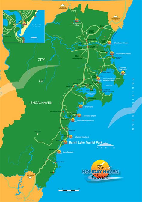 City of Shoalhaven Map - Burrill Lake NSW Australia • mappery