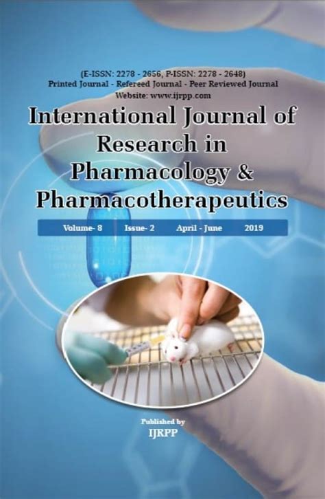 International Journal of Research in Pharmacology & Pharmacotherapeutics : AkiNik Publications