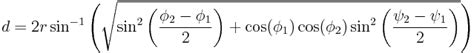 Haversine formula | MrReid.org