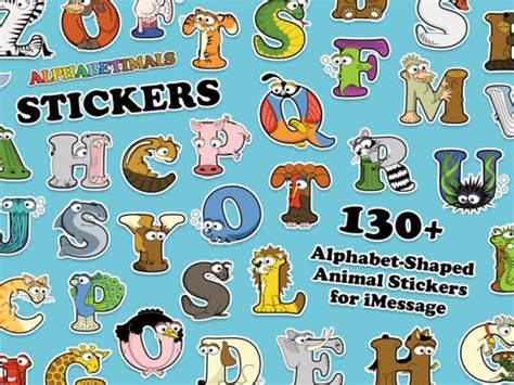 App Shopper: Alphabetimals Stickers (Stickers)