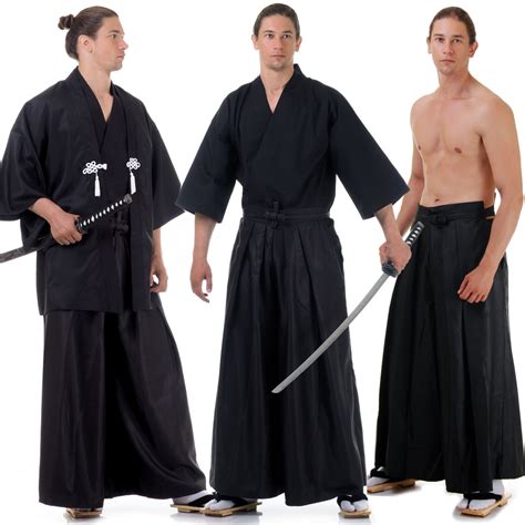 Japanese Samurai Kimono Set 3 pieces Kendo Gi + Hakama Pants + Haori Kimono Cotton One Size M L ...