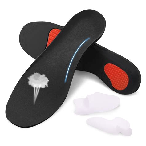 Kalevel Plantar Fasciitis Orthotic Inserts and Big Toe Separator Set of 2 Arch Support Shoe ...