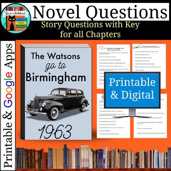 The Watsons Go To Birmingham Novel Questions No Prep and Google | TPT