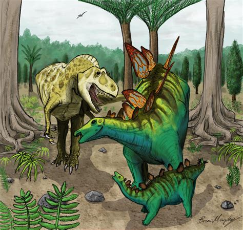 Allosaurus Vs Stegosaurus by BrianJMurphy on DeviantArt