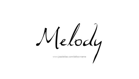 Melody Name Tattoo Designs