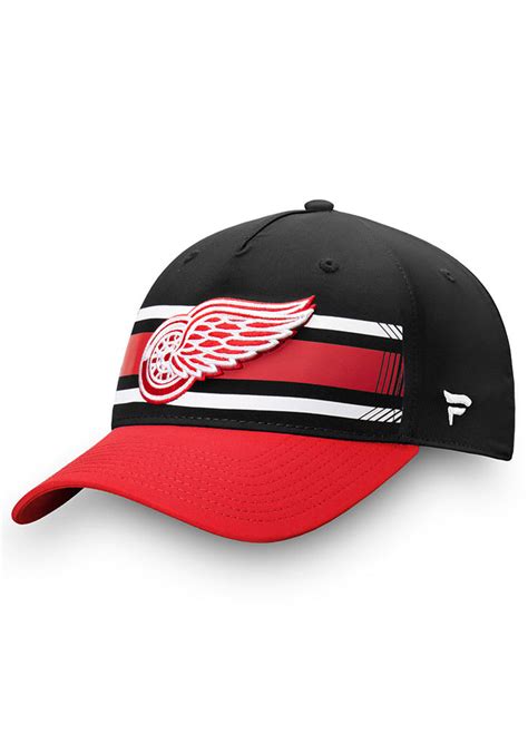 Detroit Red Wings Iconic Alpha Adjustable Hat - Black