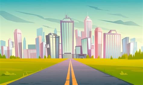 Paisaje urbano con carretera y ciudad | Free Vector #Freepik #freevector #ciudad #edificio #di ...