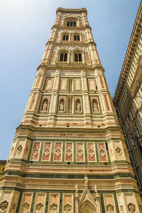 Bell Tower of the Cathedral of Santa Maria in Florence Stock Image ...