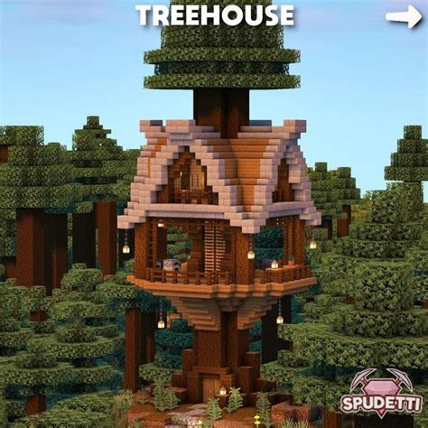 Treehouse I completed today: Minecraftbuilds Minecraft House Plans ...