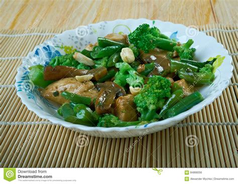 Chicken almond ding stock photo. Image of cooking, studio - 84866056