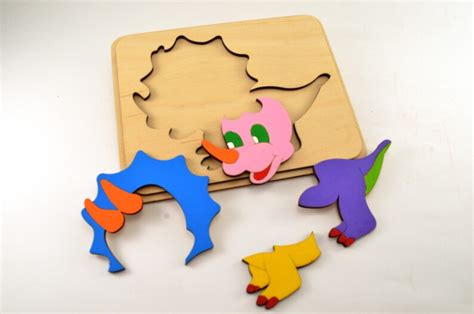 Dinosaur Wooden Puzzle - Etsy