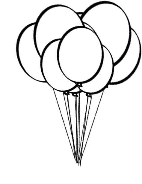 coloring page of balloons - Clip Art Library