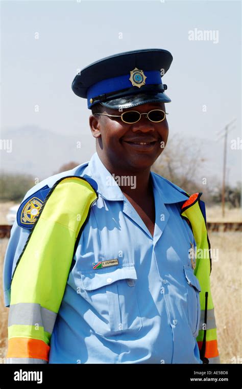 Namibia South Africa. Portrait of a Traffic Policeman in Windhoek Stock ...