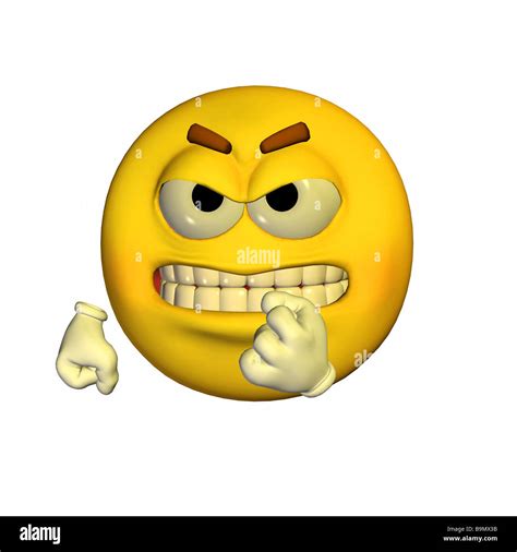 Yellow emoticon guy anger expression hi-res stock photography and images - Alamy