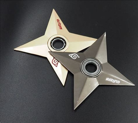 Set of 2 Anime Naruto Rotatable Shuriken Kunai Weapon Cosplay Metal ...