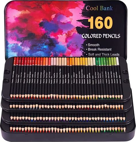 160 Professional Colored Pencils, Artist Pencils Set for Coloring Books ...