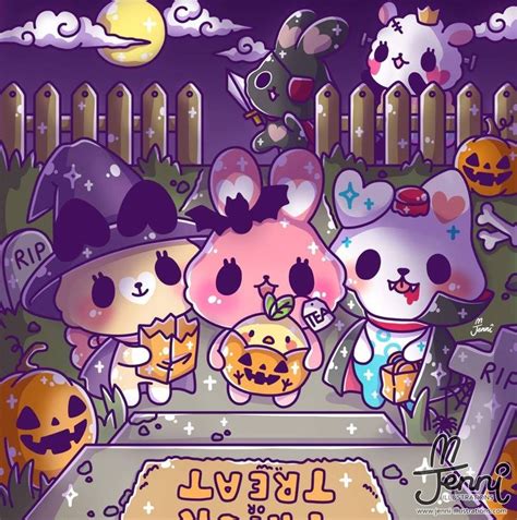 Pin by Nichelle Chatman on Jenni illustrations | Kawaii halloween, Kawaii drawings, Cute art