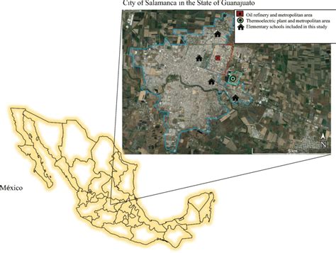 Map of the City of Salamanca in the State of Guanajuato, México ...