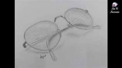 Spectacles Drawing Time-Lapse #sketch #drawing #object - YouTube