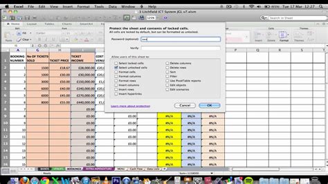 Excel Mac 2011 - Cell Protection Tutorial - YouTube