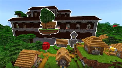 This Seed Has A Village Inside A Woodland Mansion !(GLITCHED SEED) MCPE ...