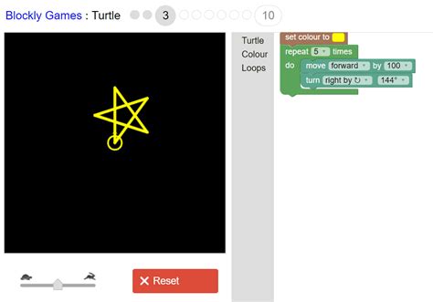 How to solve (solution) Google's Blockly Future Programmers Game: Turtle Level | Our Code World