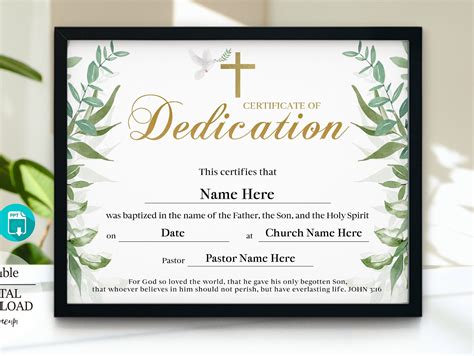 Christening Certificate Template