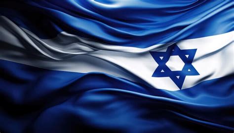 Premium AI Image | Flying Israeli flag closeup