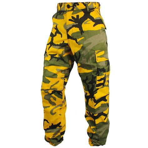 Tactical Camouflage BDU Pants - Yellow - Army & Outdoors