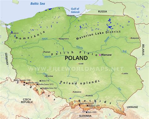 Map Poland Vistula River - Share Map