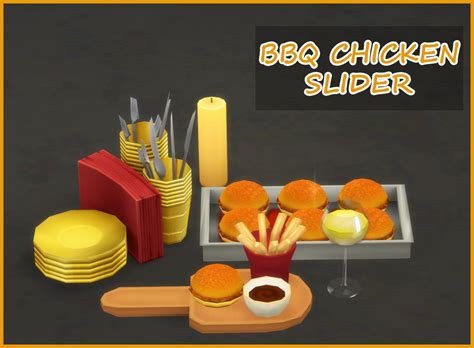 BBQ CHICKEN SLIDER at Icemunmun » Sims 4 Updates