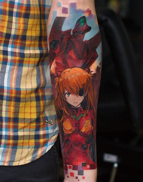 evangelion, asuka soryu langley, eva 02 | Tatuajes de animes, Tatuajes japoneses, Tatuajes para ...