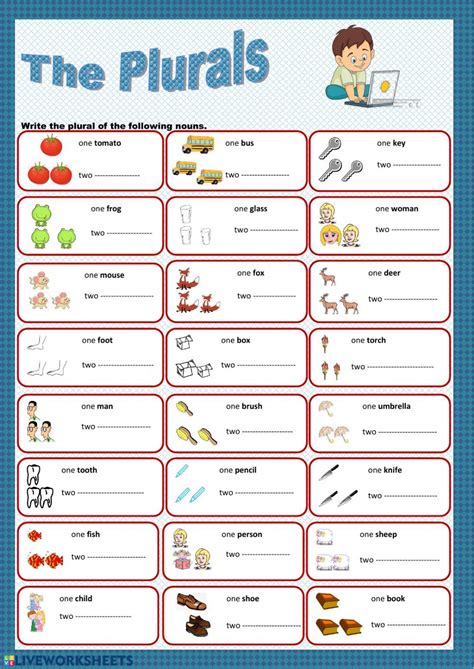 Nouns Plural And Singular Worksheets