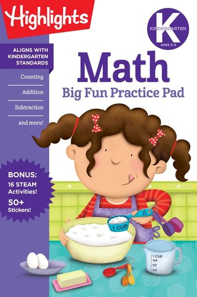 Kindergarten Math Big Fun Practice Pad by Highlights Learning - Penguin ...