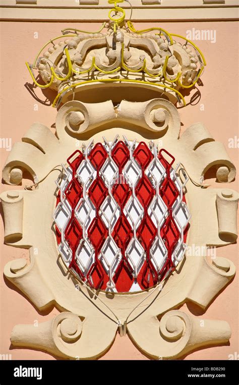 Monaco coat of arms Stock Photo - Alamy