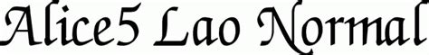 Alice5 Lao Normal free font download