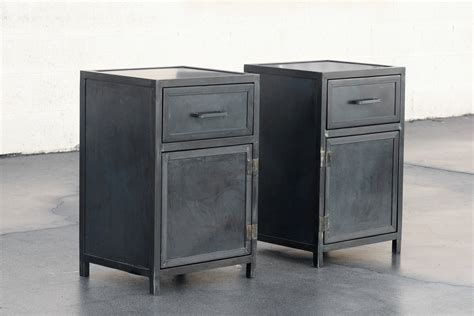 Custom Steel Nightstand Cabinets - Rehab Vintage Interiors
