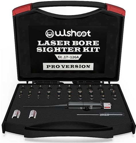 Professional Laser Bore Sight Kit Multiple Caliber, Upgraded Red Bore Sighter with 30 Adapters ...