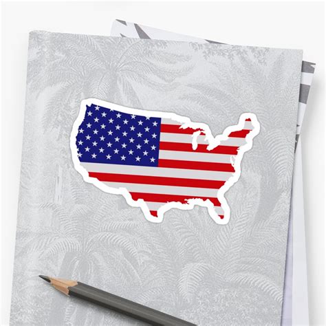 "American Flag USA Map" Sticker by laurenmoe | Redbubble