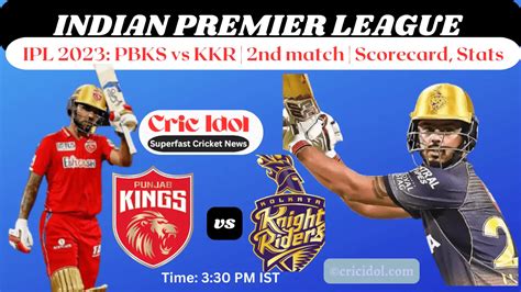 PBKS vs KKR, 2nd match IPL 2023: Scorecard Stats - CRIC IDOL