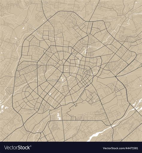 Map of tashkent uzbekistan urban city road Vector Image