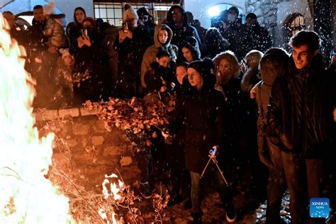 People celebrate Orthodox Christmas Eve in Sarajevo, BiH-Xinhua