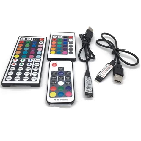 Led Strip 5 12 24 V Volt RGB USB IR RF Remote Controller 5V 12V 24V USB ...