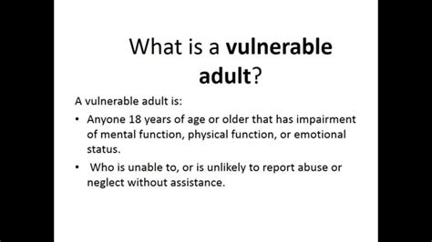 Vulnerable People Definition