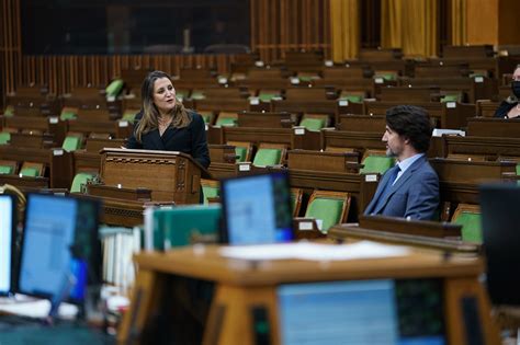 Deputy Prime Minister Chrystia Freeland delivers the Budget Speech in ...