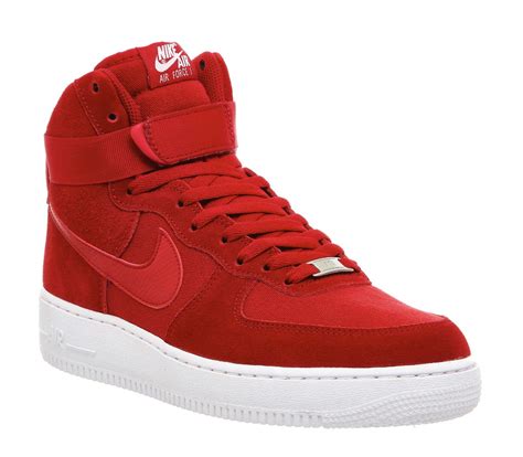 Nike Air Force 1 Hi in Red | Lyst