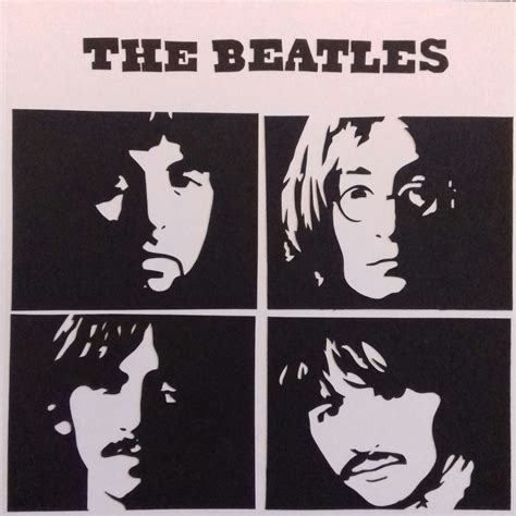 The Beatles album cover #handmade #papercut card (black mounted on ...