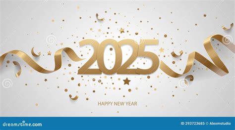 Happy New Year 2025 stock vector. Illustration of vector - 293723685