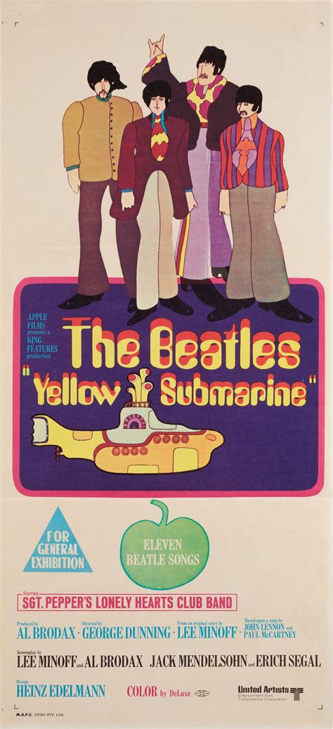 Yellow Submarine Original 1968 Australian Daybill Movie Poster - Posteritati Movie Poster Gallery